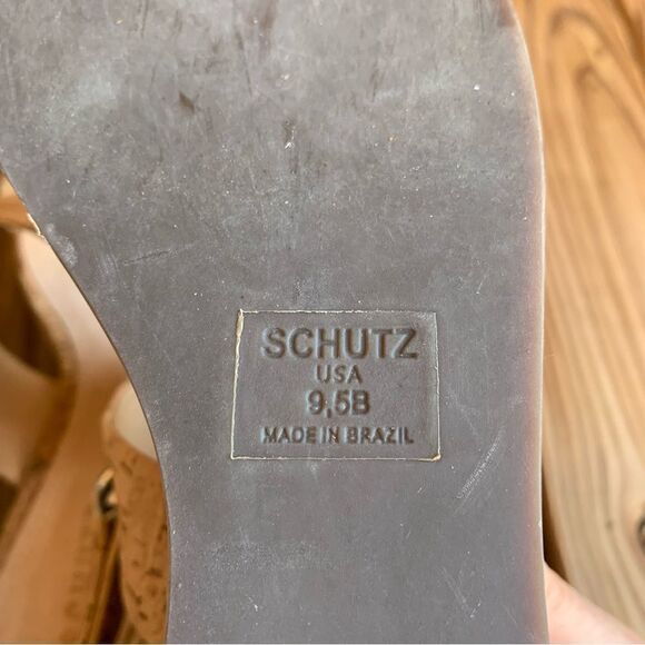 Schutz Shoes 9.5 Frankia Boho Cork Wedge Heel Open Toe Strappy Platform Sandals - Picture 7 of 10